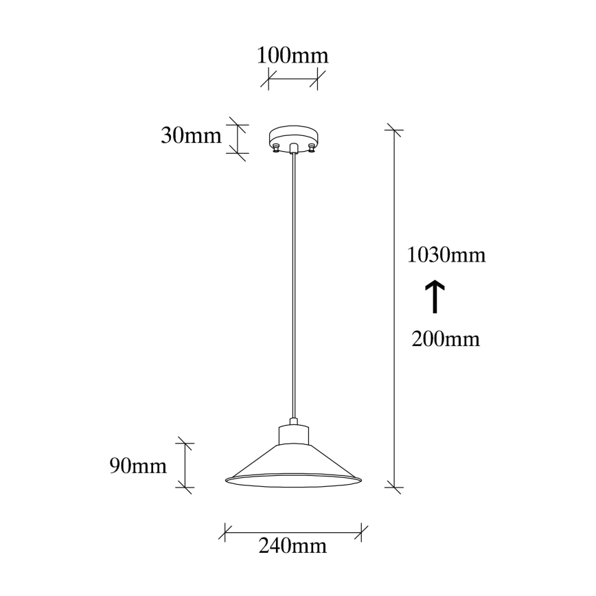 MANAVGAT kábellel függesztett csillár 1xE27/40W/230V piros/barna