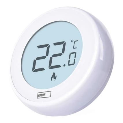 Manuális szobatermosztát 230V/6A, 2xAA, fehér