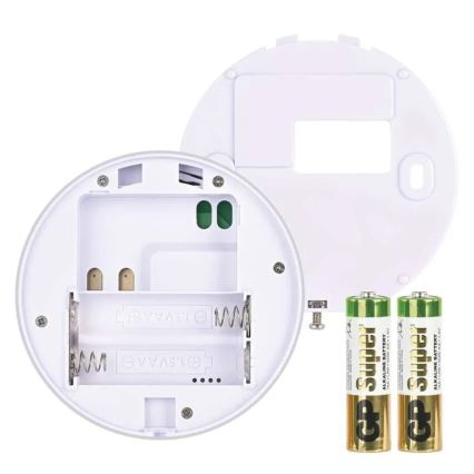 Manuális szobatermosztát 230V/6A, 2xAA, fehér