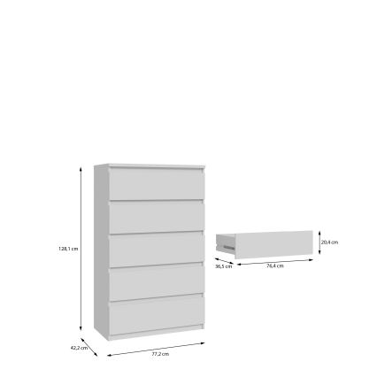 MAO fehér fiókos komód