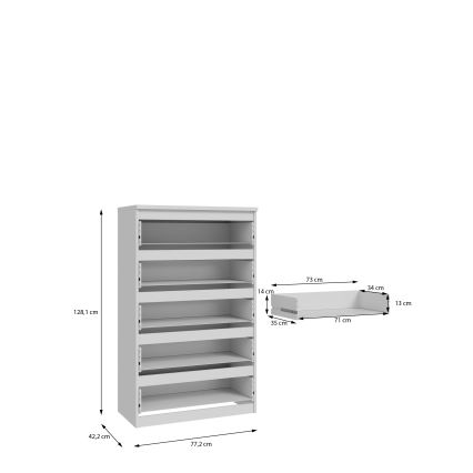 MAO fehér fiókos komód