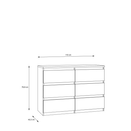 MAO fiókos komód, artisan tölgy