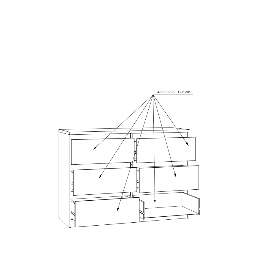 MAO fiókos komód, artisan tölgy