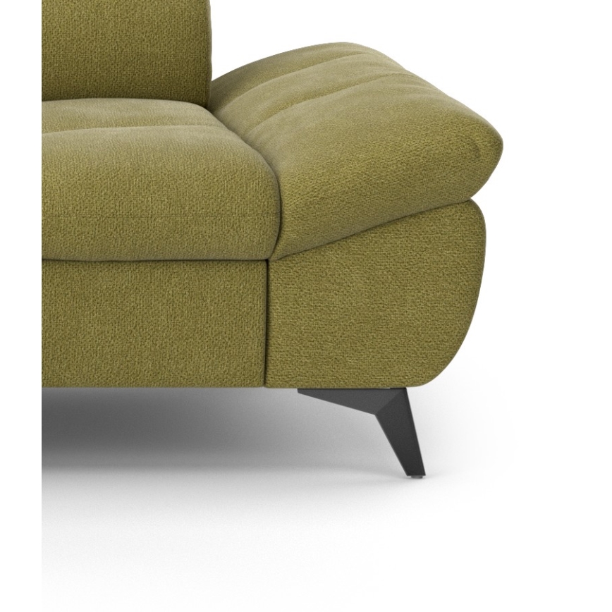 Kinyitható sarokkanapé L-alakban MARANO balos olívazöld