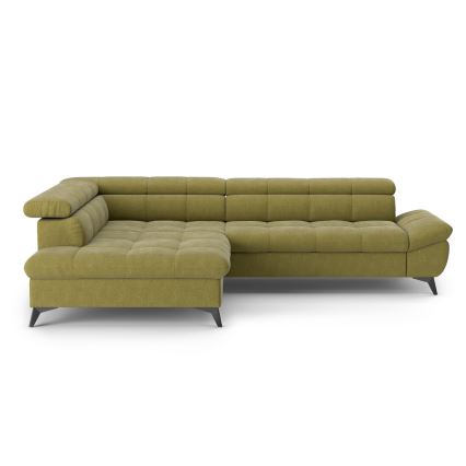 Kinyitható sarokkanapé L-alakban MARANO balos olívazöld