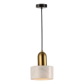 MARBLE kábeles függeszték 1xE27/60W/230V arany/fehér/márványmintás