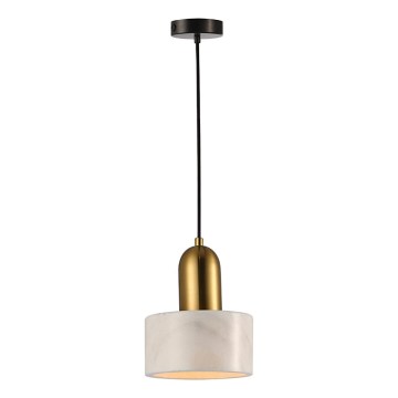 MARBLE kábeles függeszték 1xE27/60W/230V arany/fehér/márványmintás