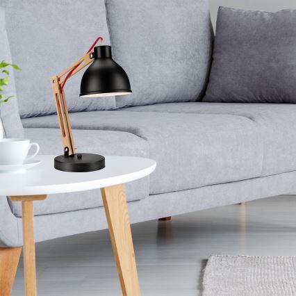 Asztali lámpa MARCELLO 1xE27/60W/230V bükk