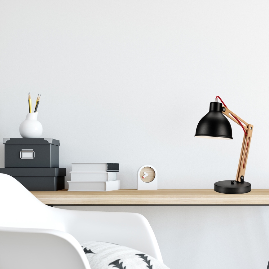 Asztali lámpa MARCELLO 1xE27/60W/230V bükk