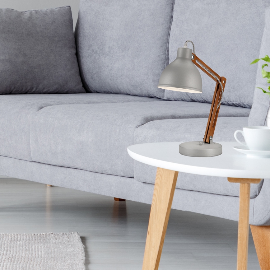 Asztali lámpa MARCELLO 1xE27/60W/230V bükk