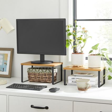 MARGE 2 darabos tárolópolc szett, fekete/barna