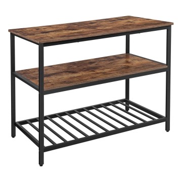 MARGE konyhai polcos állvány barna/fekete