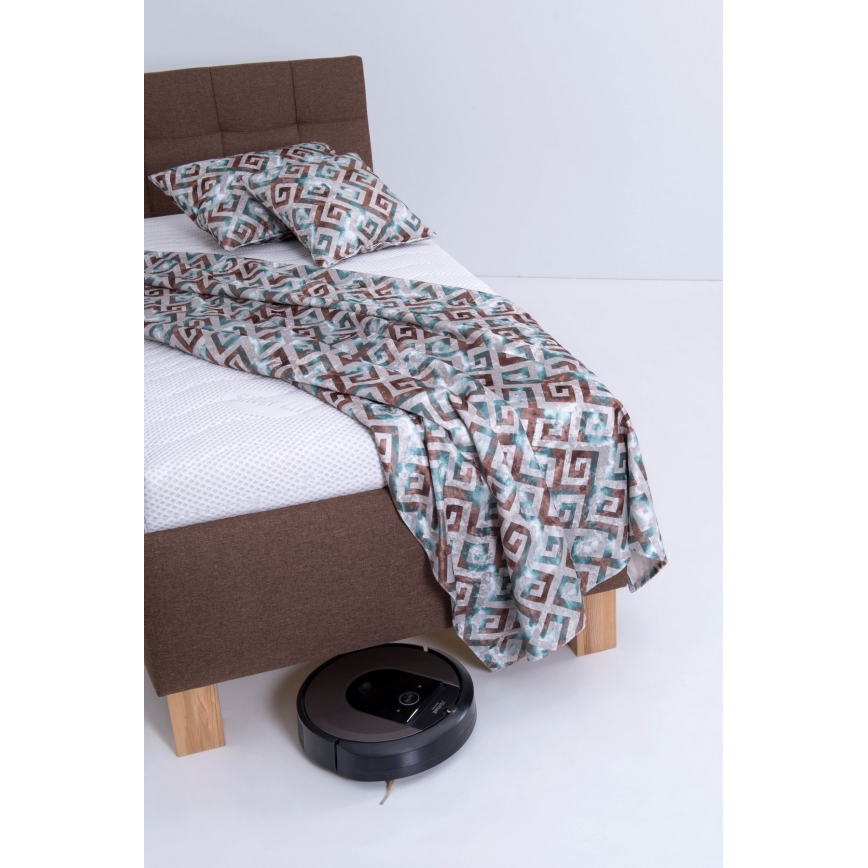 MARIA ONE kárpitozott ágy tárolóval, matrac nélkül 90x200 cm barna