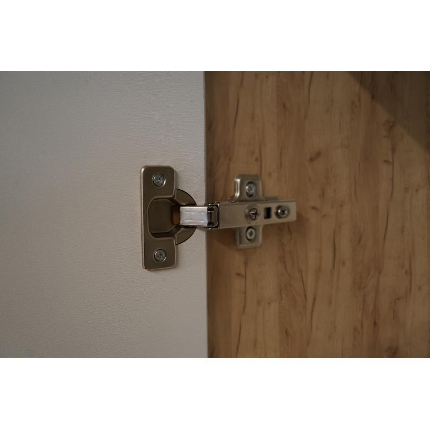 MARINA 240 cm-es konyhablokk, craft tölgy/magasfényű fehér