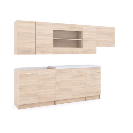 MARISA 260 cm-es konyhabútor, sonoma tölgy