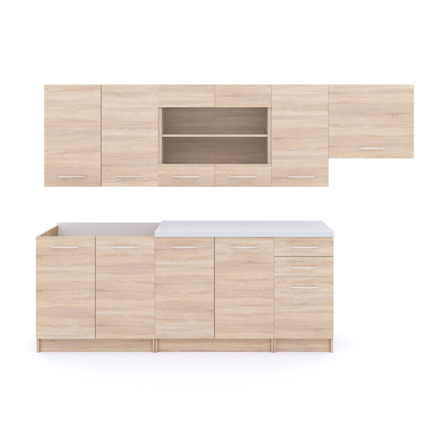 MARISA 260 cm-es konyhabútor, sonoma tölgy