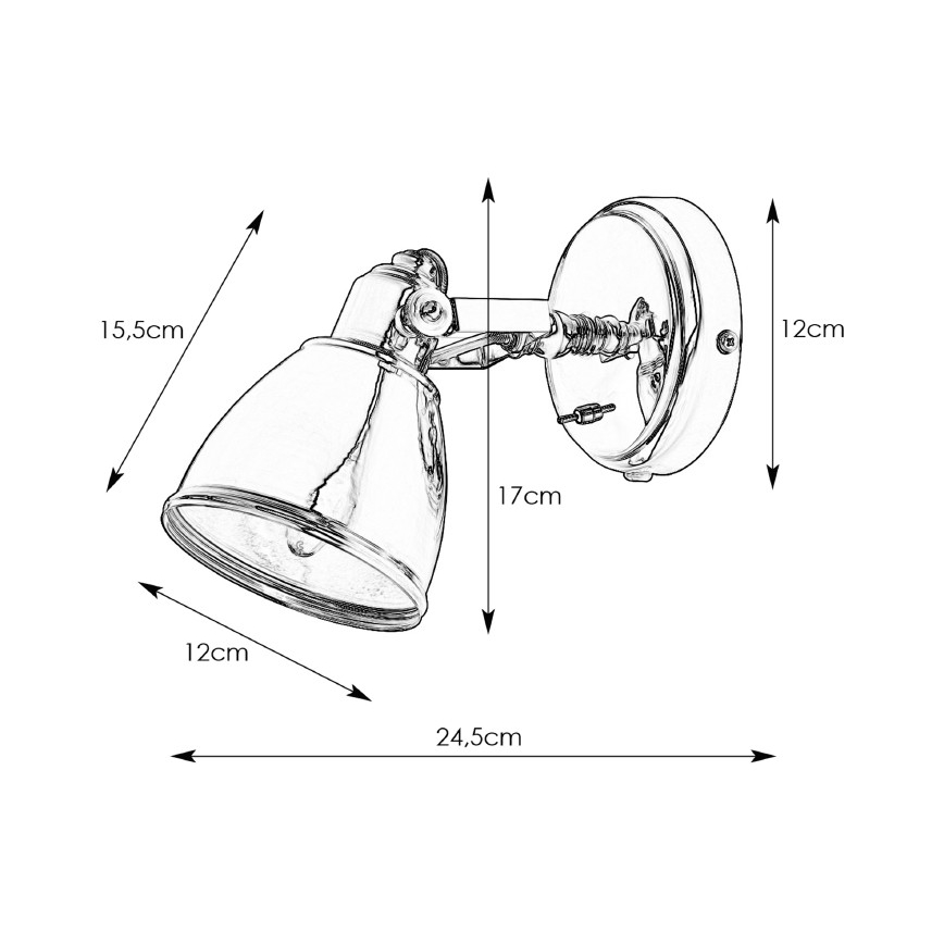 Markslöjd 104048 - Fali lámpa FJÄLLBACKA 1xE14/40W/230V bronz