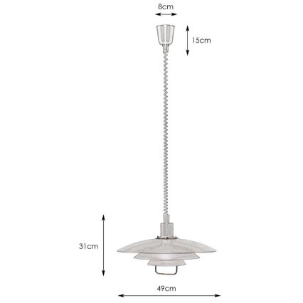 Markslöjd 104540 - Állítható magasságú csillár KIKRENES 1xE27/60W/230V