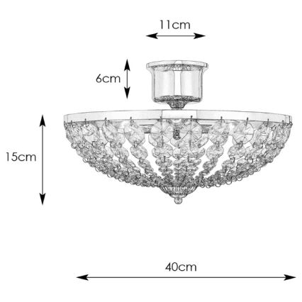 Markslöjd 105316 - Mennyezeti lámpa GRÄNSÖ 3xE14/40W/230V