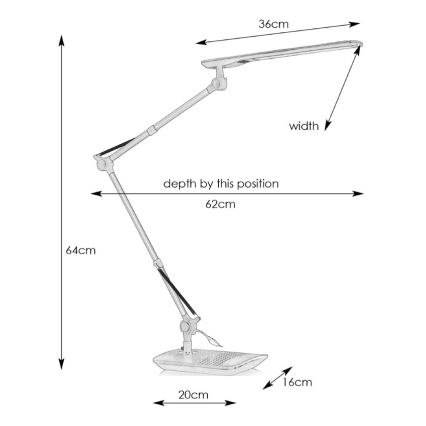 Markslöjd 105683 - LED Asztali lámpa STUDY LED/5W/230V