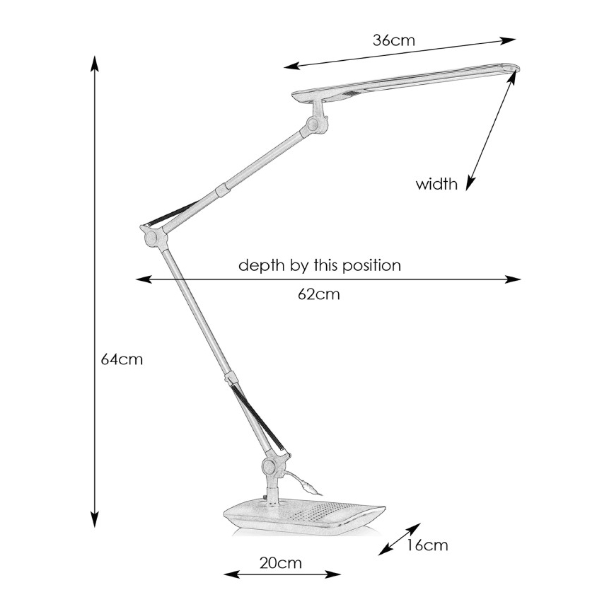 Markslöjd 105683 - LED Asztali lámpa STUDY LED/5W/230V