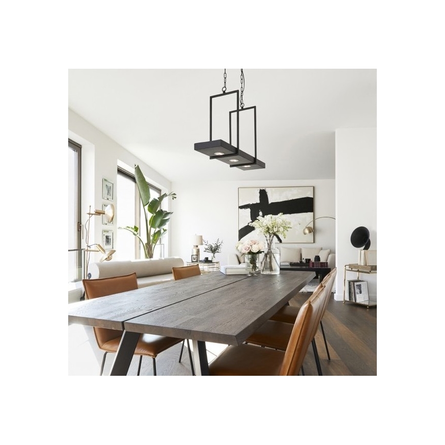 Mardblöjd 105780 - LED Dimmelhető csillár láncon TRAY 3xLED/3W/230V fekete