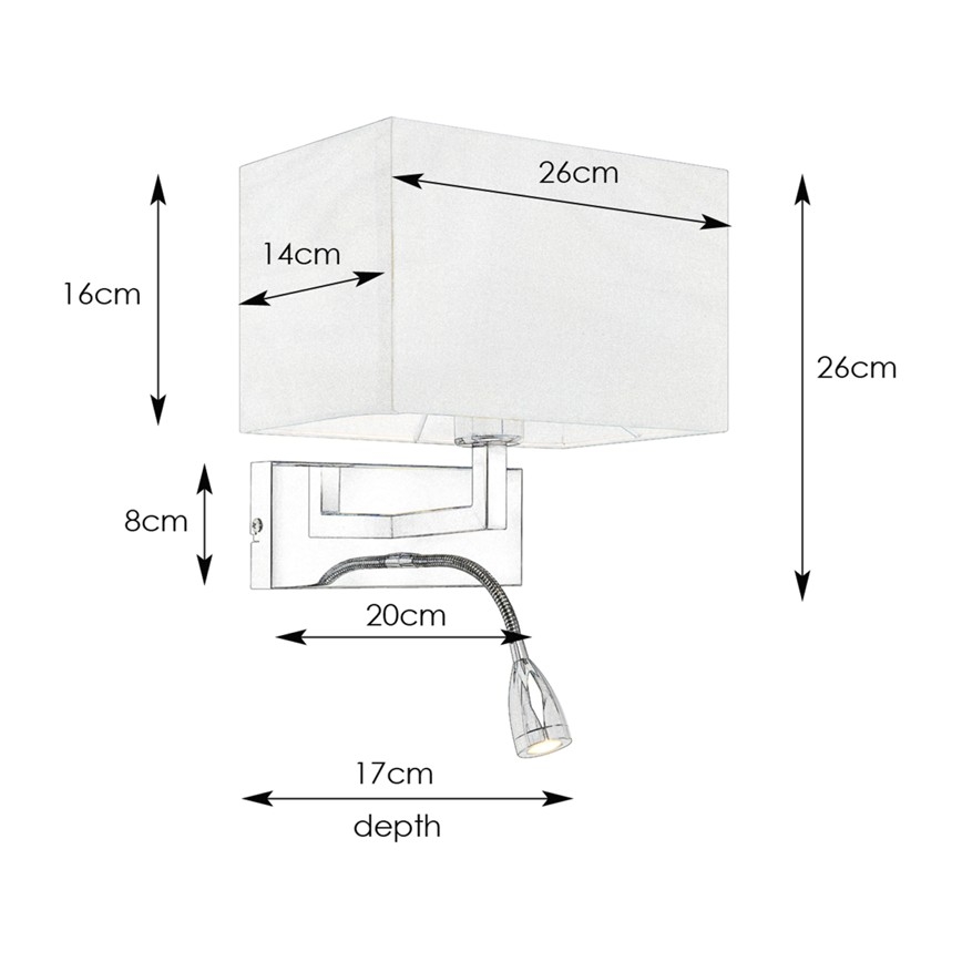 Markslöjd 106308 - LED Fali lámpa SAVOY LED/3W+E27/60W/230V