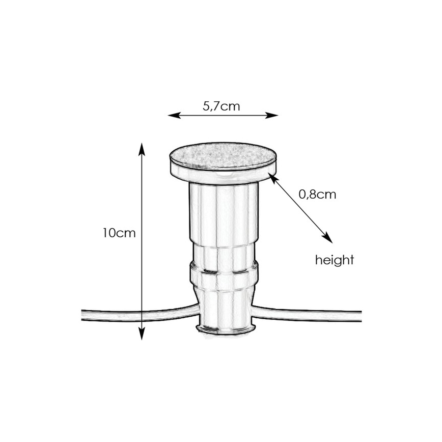 Markslöjd 106935 - LED kültéri süllyesztett lámpatest GARDEN24 LED/3W/24V IP44 fekete