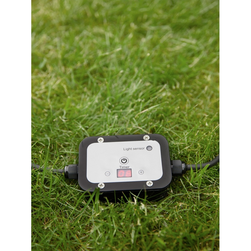Markslöjd 106936 - Alkonykapcsoló időzítővel GARDEN24 24V IP44
