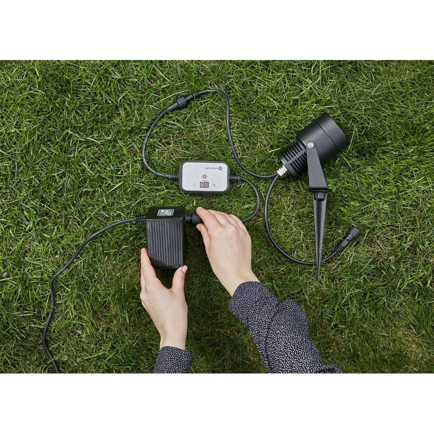 Markslöjd 106936 - Alkonykapcsoló időzítővel GARDEN24 24V IP44