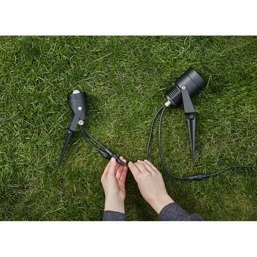 Markslöjd 106940 - Kültéri PIR mozgás- és alkonyatérzékelő GARDEN24 IP44 fekete