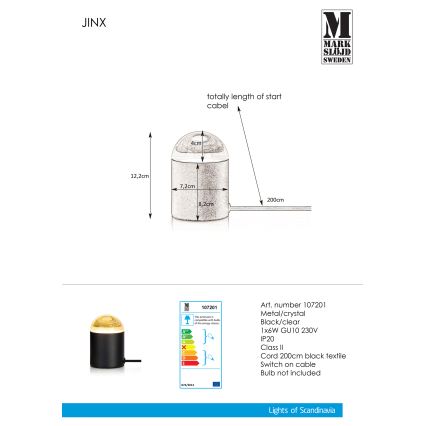 Markslöjd 107201 - Kristály asztali lámpa JINX 1xGU10/6W/230V