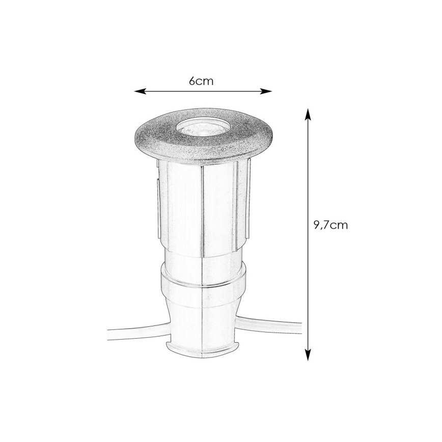 Markslöjd 107284 - GARDEN24 kültéri süllyesztett LED lámpatest LED/0,8W/24V IP44 fekete