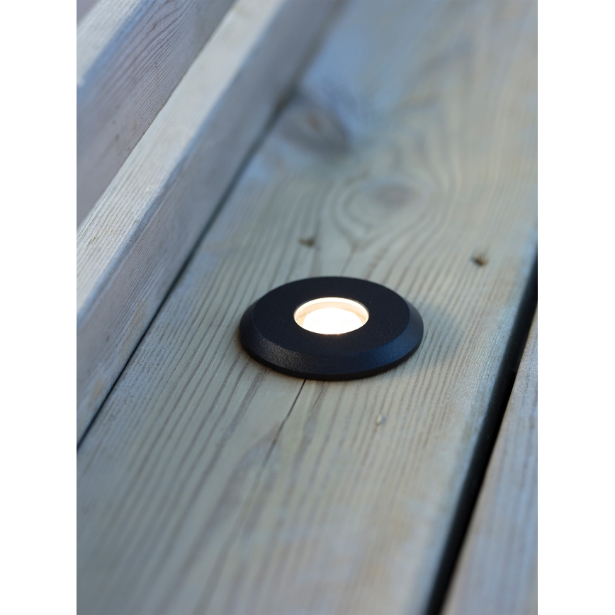 Markslöjd 107285 - kültéri süllyesztett LED lámpatest GARDEN24 LED/3W/24V IP44 fekete