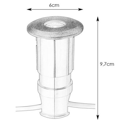 Markslöjd 107285 - kültéri süllyesztett LED lámpatest GARDEN24 LED/3W/24V IP44 fekete