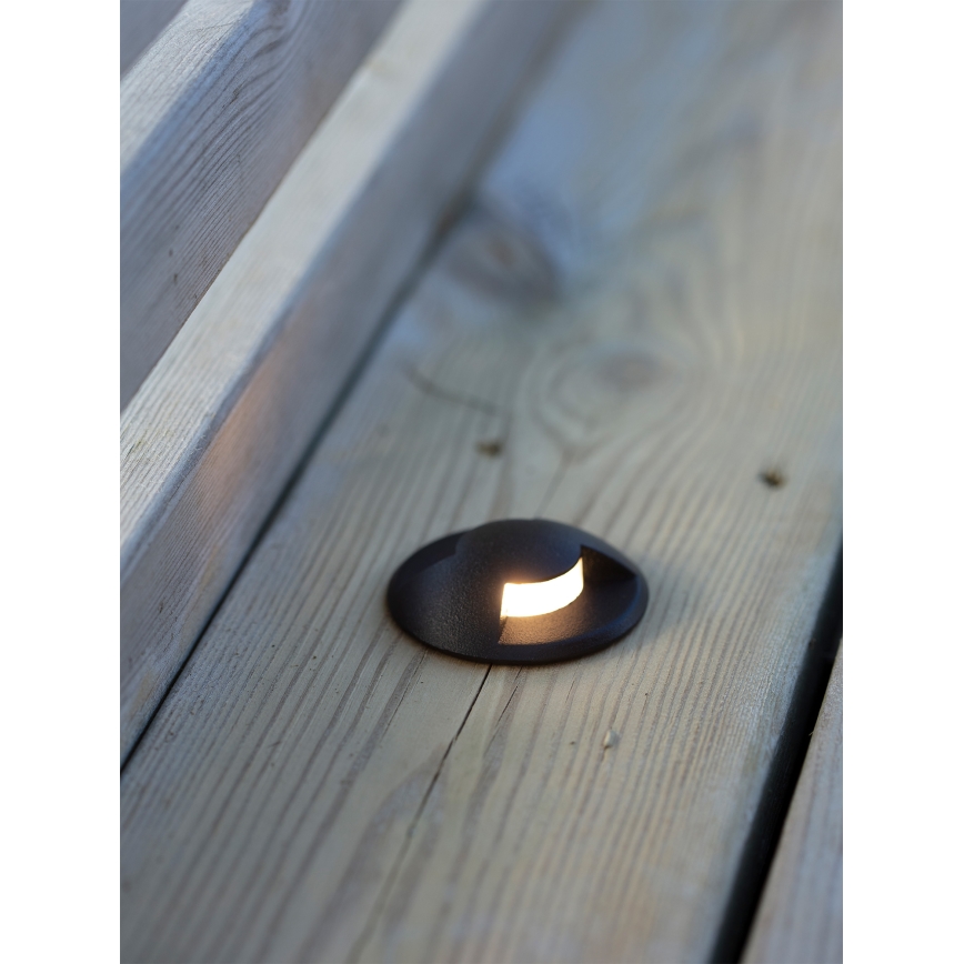 Markslöjd 107289 - LED kültéri süllyesztett lámpatest GARDEN24 LED/0,8W/24V IP44 fekete