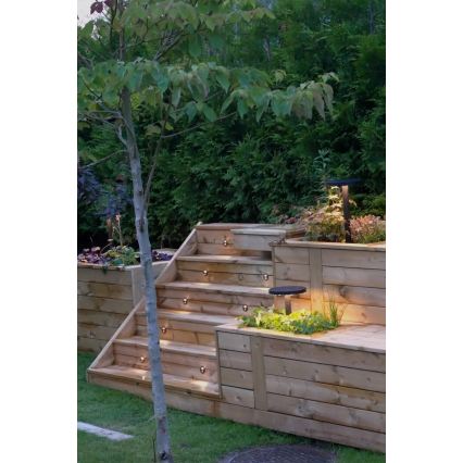 Markslöjd 107289 - LED kültéri süllyesztett lámpatest GARDEN24 LED/0,8W/24V IP44 fekete