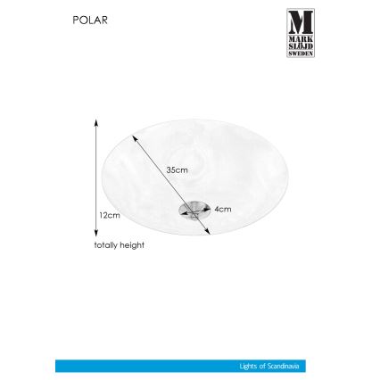 Markslöjd 107360 - Mennyezeti lámpa POLAR 2xE14/40W/230V átm. 35 cm