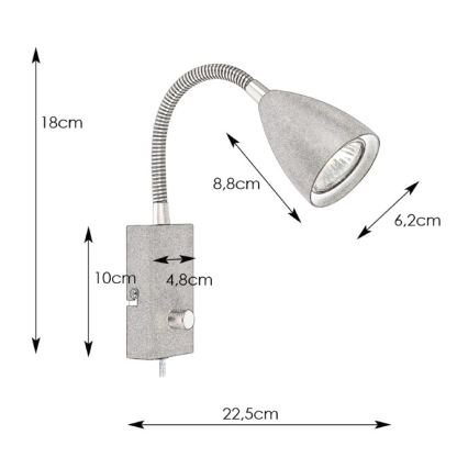 Markslöjd 107410 - Fali dimmelhető lámpatest CIRO 1xGU10/7W/230V