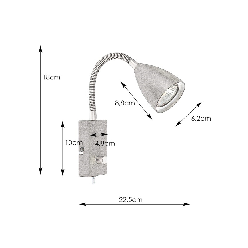 Markslöjd 107410 - Fali dimmelhető lámpatest CIRO 1xGU10/7W/230V