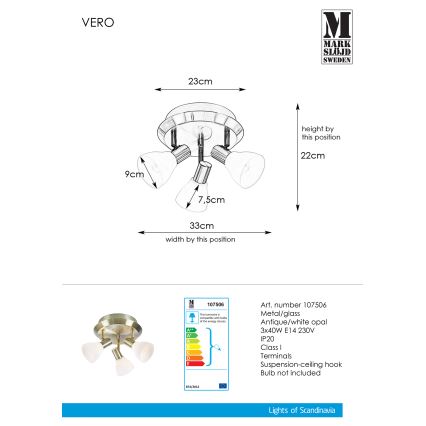 Markslöjd 107506 - Spotlámpa VERO 3xE14/40W/230V sárgaréz