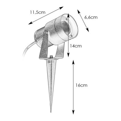 Markslöjd 107713 - GARDEN24 LED kültéri lámpa LED/3W/24V IP44 matt króm