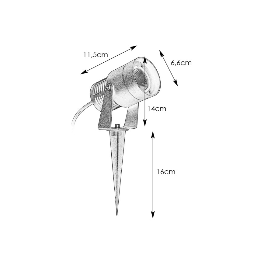 Markslöjd 107713 - GARDEN24 LED kültéri lámpa LED/3W/24V IP44 matt króm