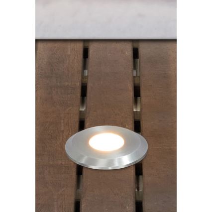 Markslöjd 107716 - LED kültéri süllyesztett lámpatest GARDEN24 LED/0,8W/24V IP44 fekete/matt króm