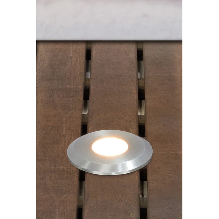 Markslöjd 107716 - LED kültéri süllyesztett lámpatest GARDEN24 LED/0,8W/24V IP44 fekete/matt króm