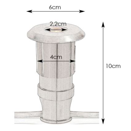 Markslöjd 107716 - LED kültéri süllyesztett lámpatest GARDEN24 LED/0,8W/24V IP44 fekete/matt króm