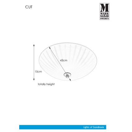 Markslöjd 107759 - Mennyezeti lámpa CUT 3xE14/40W/230V átm. 43 cm