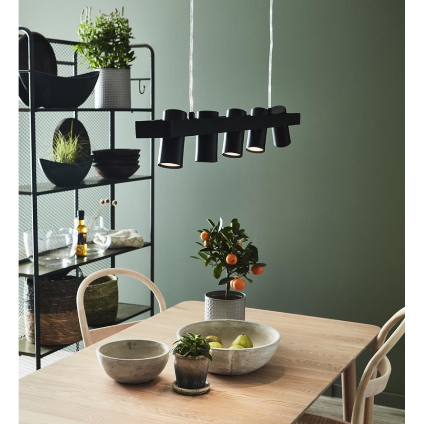 Markslöjd 107784 - Csillár zsinóron TORINO 5xGU10/7W/230V