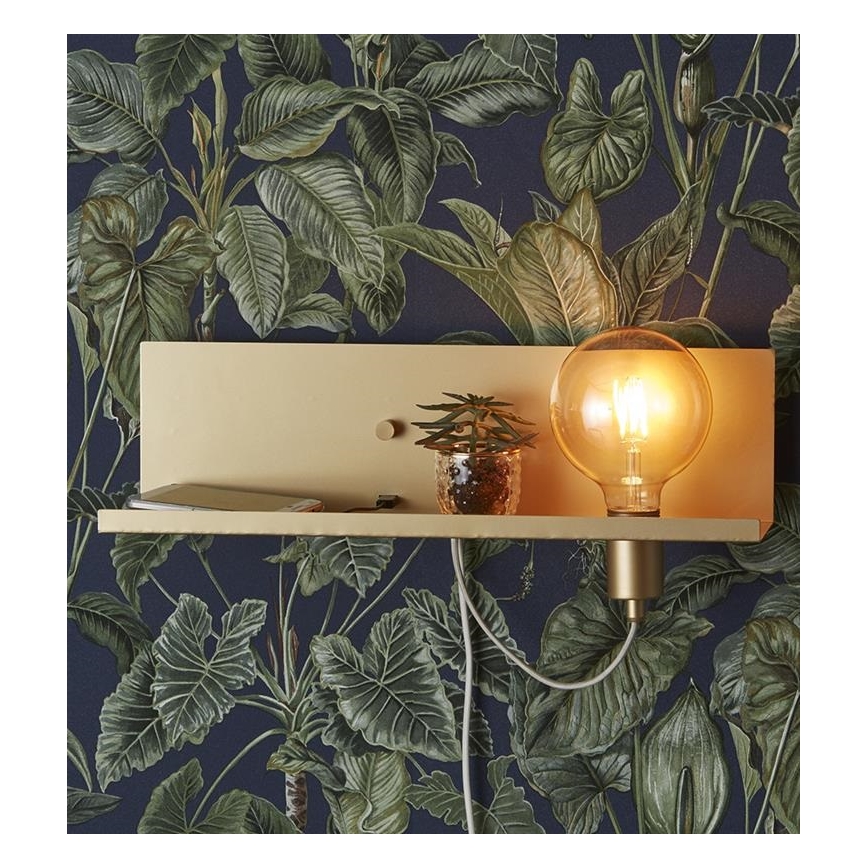 Markslöjd 107791 - Szabályozhatő fali lámpa USB-vel MULTI 1xE27/60W/230V