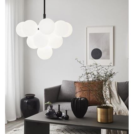 Markslöjd 107911 - Rúdra szerelt csillár MERLOT 13xG9/20W/230V átm. 56 cm fehér/fekete